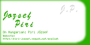 jozsef piri business card